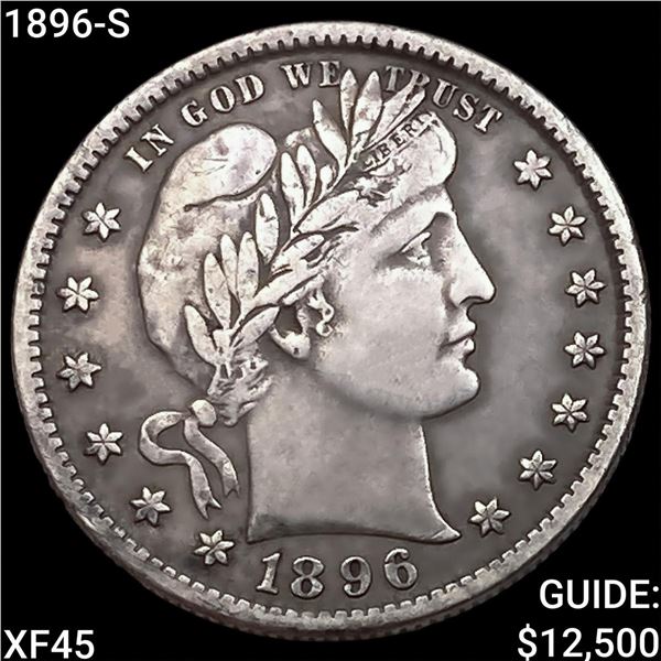 1896-S Barber Quarter NEARLY UNCIRCULATED