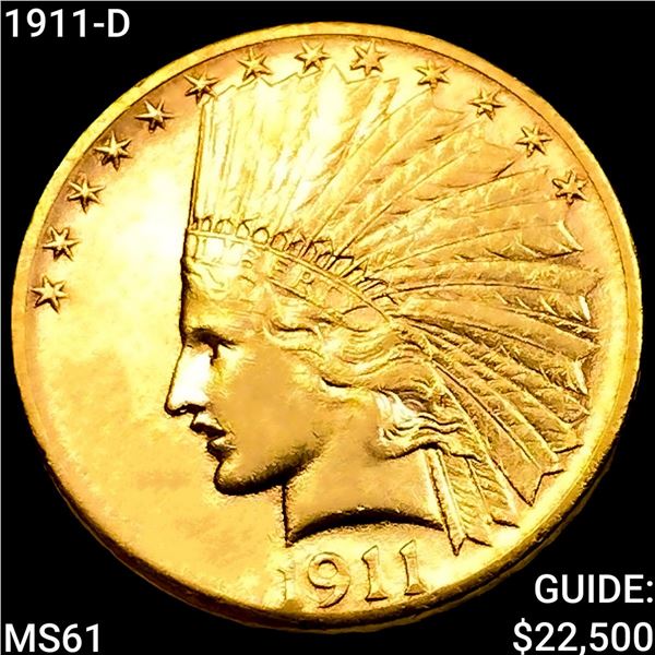 1911-D $10 Gold Eagle UNCIRCULATED
