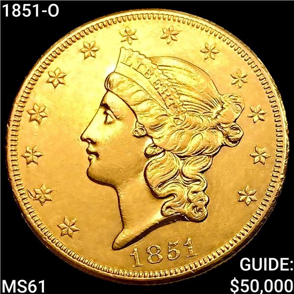 1851-O $20 Gold Double Eagle UNCIRCULATED