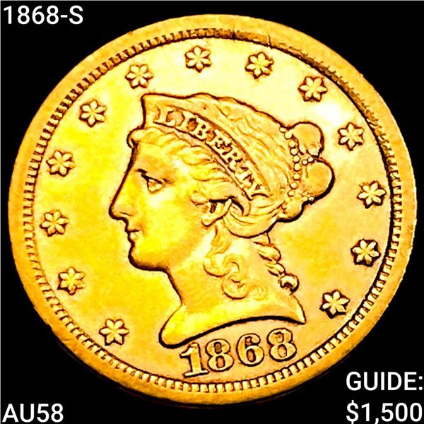 1868-S $2.50 Gold Quarter Eagle CHOICE AU