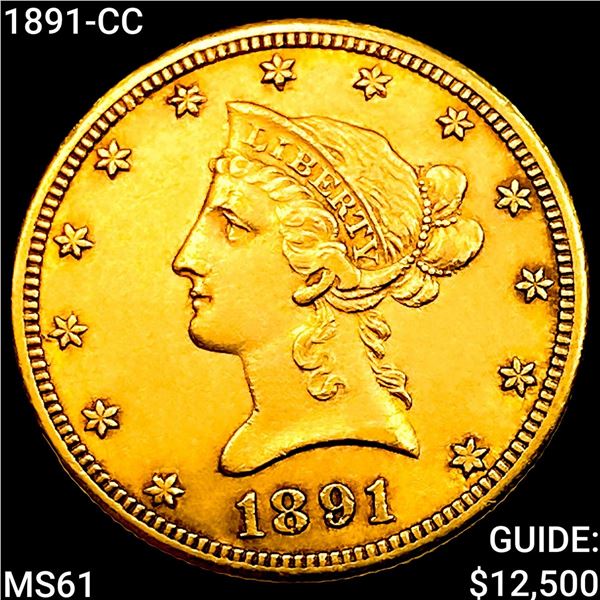 1891-CC $10 Gold Eagle UNCIRCULATED