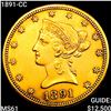 Image 1 : 1891-CC $10 Gold Eagle UNCIRCULATED