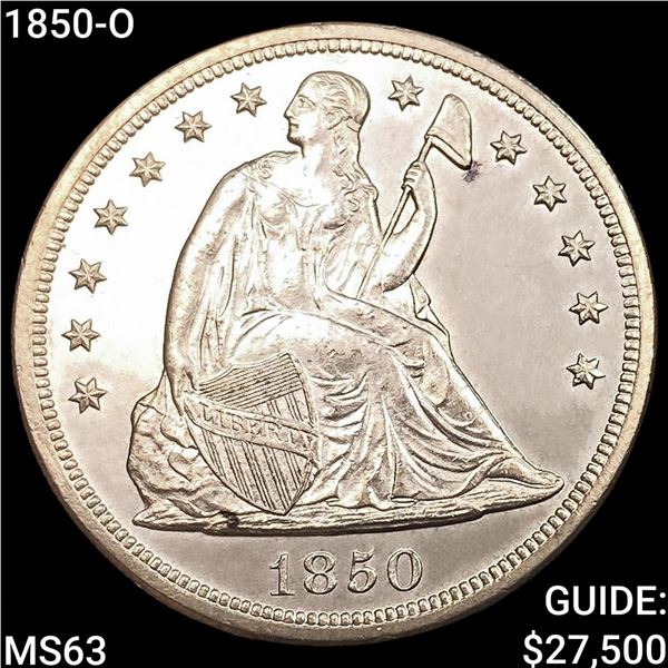 1850-O Seated Liberty Dollar CHOICE BU