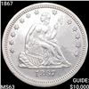 Image 1 : 1867 Seated Liberty Quarter CHOICE BU
