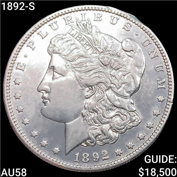 1892-S Morgan Silver Dollar CHOICE AU
