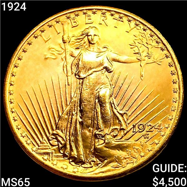 1924 $20 Gold Double Eagle GEM BU
