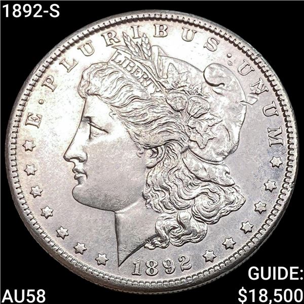 1892-S Morgan Silver Dollar CHOICE AU