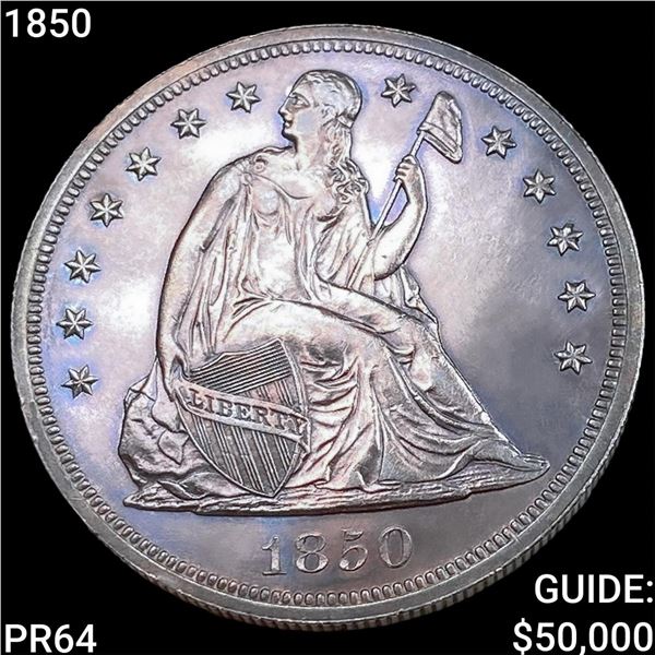 1850 Seated Liberty Dollar GEM PROOF