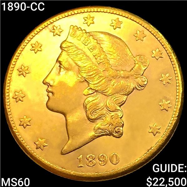 1890-CC $20 Gold Double Eagle UNCIRCULATED