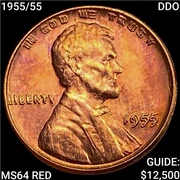 1955/55 DDO Wheat Cent CHOICE BU RD