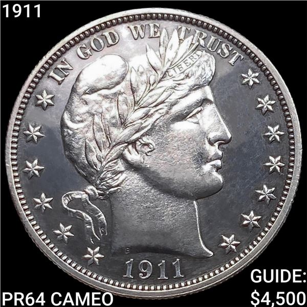 1911 Barber Half Dollar CHOICE PROOF CAM