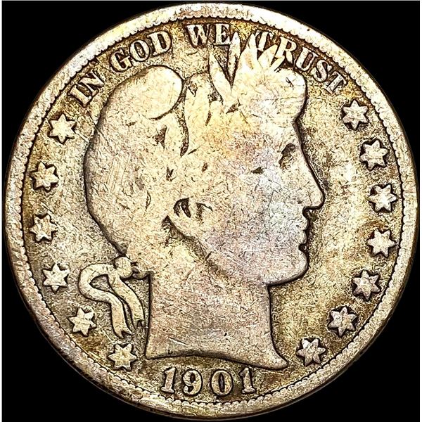 1901-S Silver Barber Half Dollar NICELY CIRCULATED