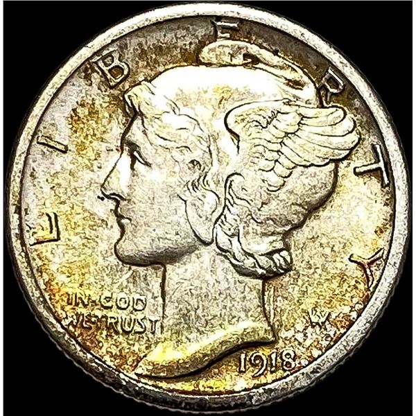 1918 Mercury Dime CLOSELY UNCIRCULATED