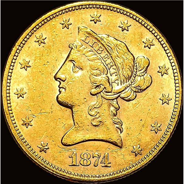 1874 Liberty Head Eagle $10 Gold UNCIRCULATED