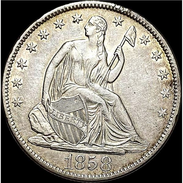 1858-O Seated Liberty Half Dollar CLOSELY UNCIRCULATED