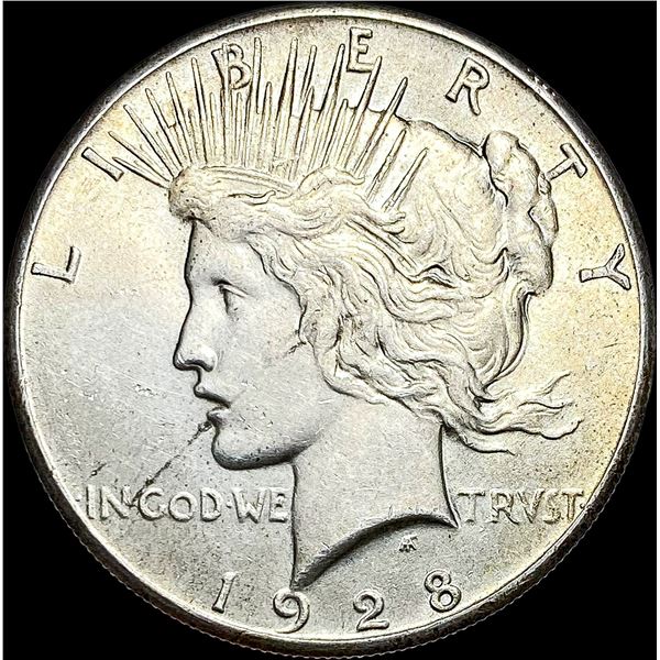 1928 Silver Peace Dollar CLOSELY UNCIRCULATED