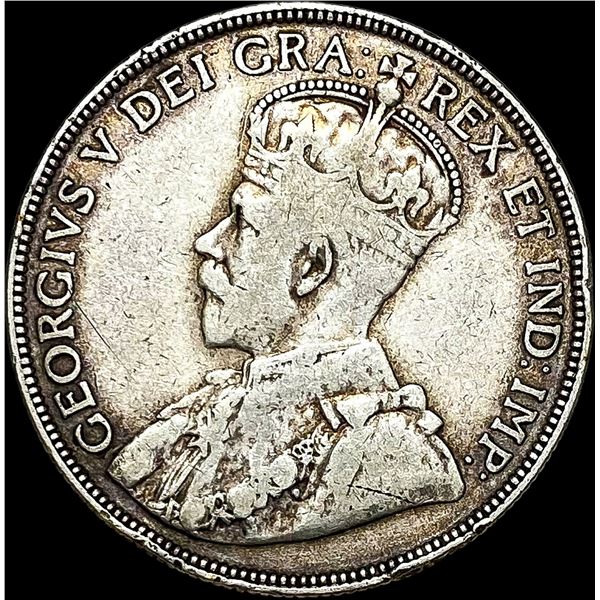 1934 Canada Silver 50 Cents LIGHTLY CIRCULATED