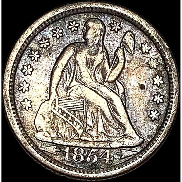 1854-O Silver Seated Liberty Dime LIGHTLY CIRCULATED