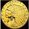 Image 1 : 1914-D Indian Head $2.5 Gold Quarter Eagle CLOSELY UNCIRCULATED