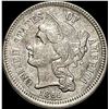 1865 Nickel Three-Cent Piece CHOICE AU