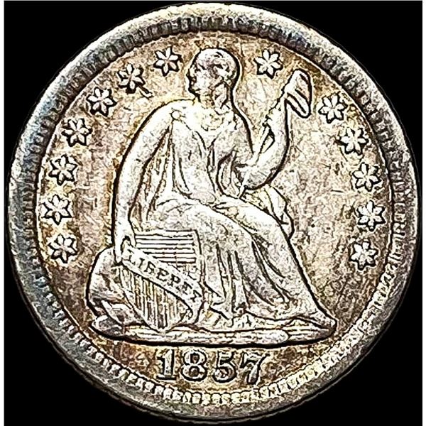 1857-O Seated Liberty Half Dime NEARLY UNCIRCULATED