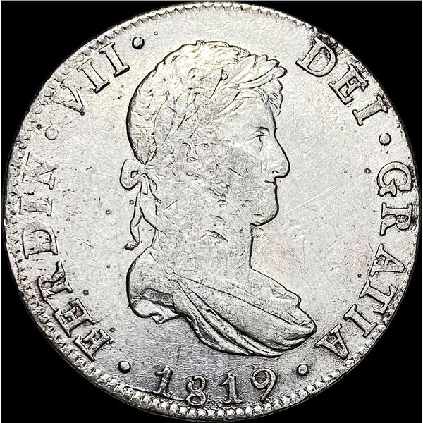 1819 Silver 8 Reales Spain (Ferdinand VII) LIGHTLY CIRCULATED