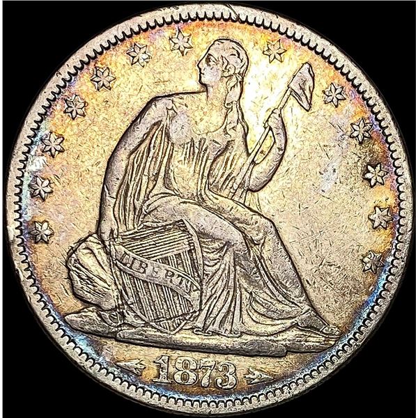 1873 Arrows Seated Liberty Half Dollar NEARLY UNCIRCULATED
