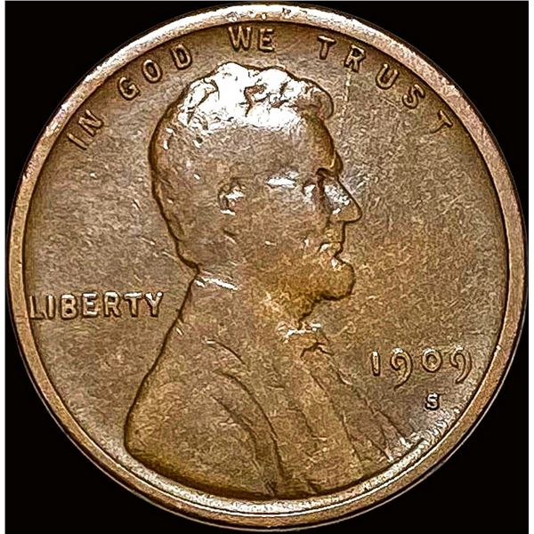 1909-S Lincoln Wheat Cent NICELY CIRCULATED