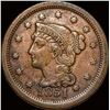 1851 Braided Hair Large Cent ABOUT UNCIRCULATED