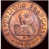 1885-A French Indo-China Copper 1 Cent UNCIRCULATED