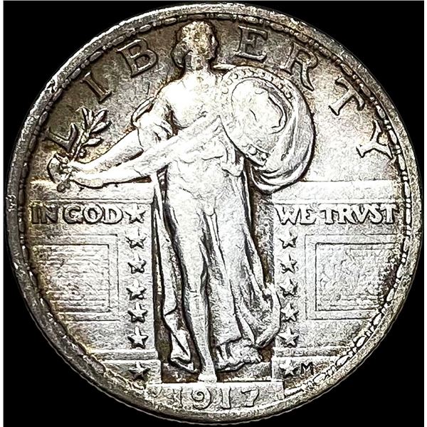 1917 Type 2 Standing Liberty Quarter LIGHTLY CIRCULATED