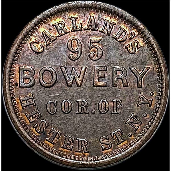 1863 Civil War Token 95 Bowery New York CHOICE AU
