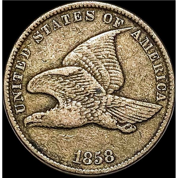 1858 Flying Eagle Cent ABOUT UNCIRCULATED