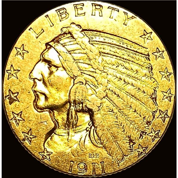 1911-S Indian Head Half Eagle $5 Gold CLOSE UNC
