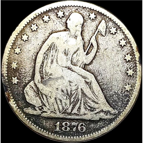 1876-CC Seated Liberty Half Dollar NICELY CIRCULATED
