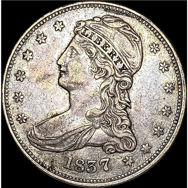 1837 Capped Bust Half Dollar NEARLY UNCIRCULATED