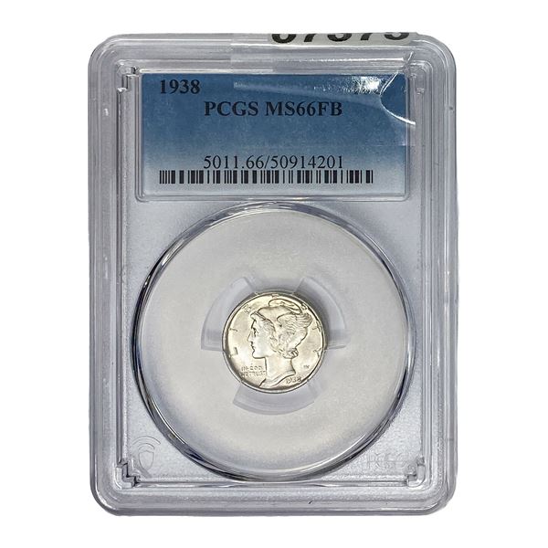 1938 Mercury Silver Dime PCGS MS66 FB