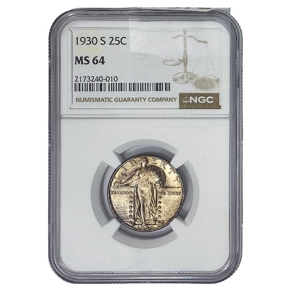 1930-S Standing Liberty Quarter NGC MS64