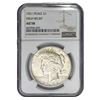 Image 1 : 1921 Silver Peace Dollar NGC AU58 High Relief
