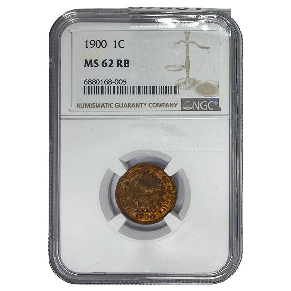 1900 Indian Head Cent NGC MS62 RB