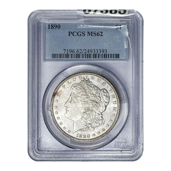1890 Morgan Silver Dollar PCGS MS62