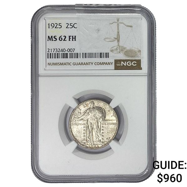 1925 Standing Liberty Quarter NGC MS62 FH