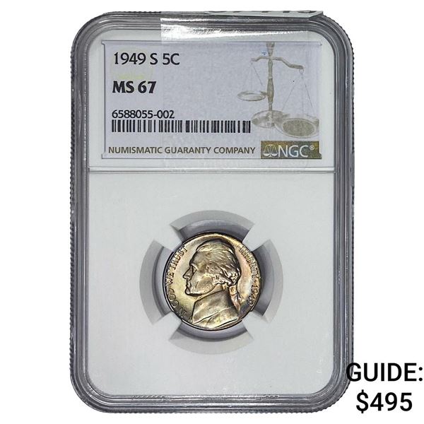1949-S Jefferson Nickel NGC MS67