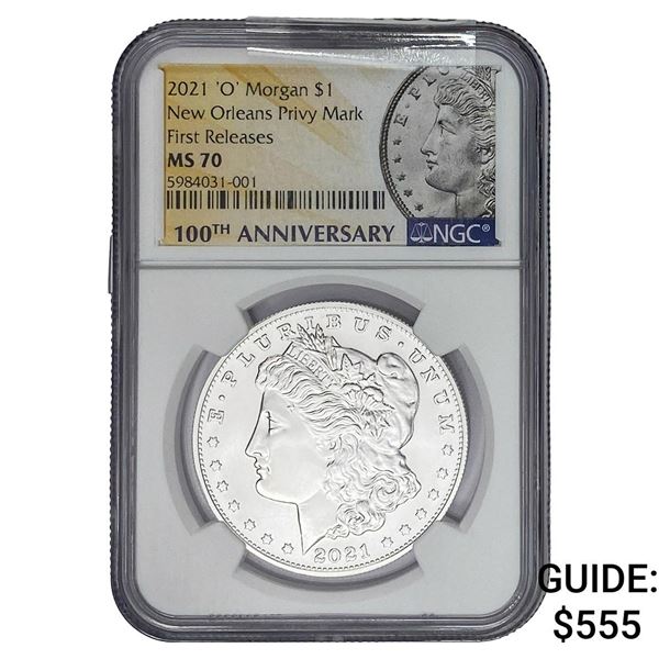 2021-O Morgan Silver Dollar NGC MS70