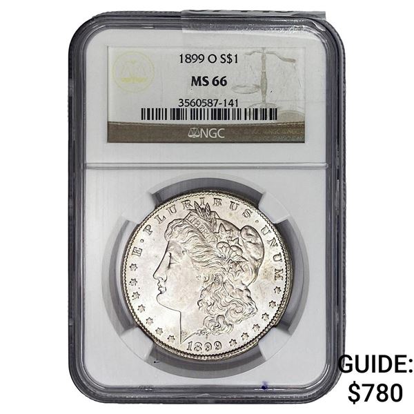 1899-O Morgan Silver Dollar NGC MS66