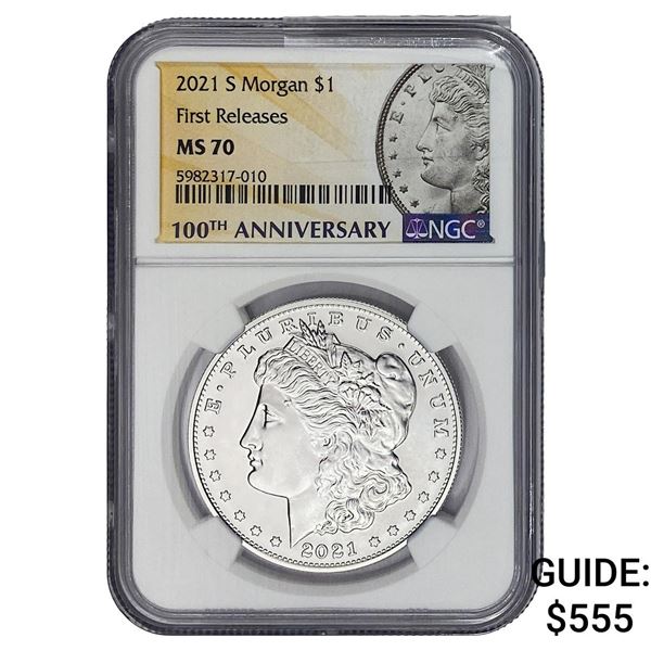 2021-S Morgan Silver Dollar NGC MS70 First Release