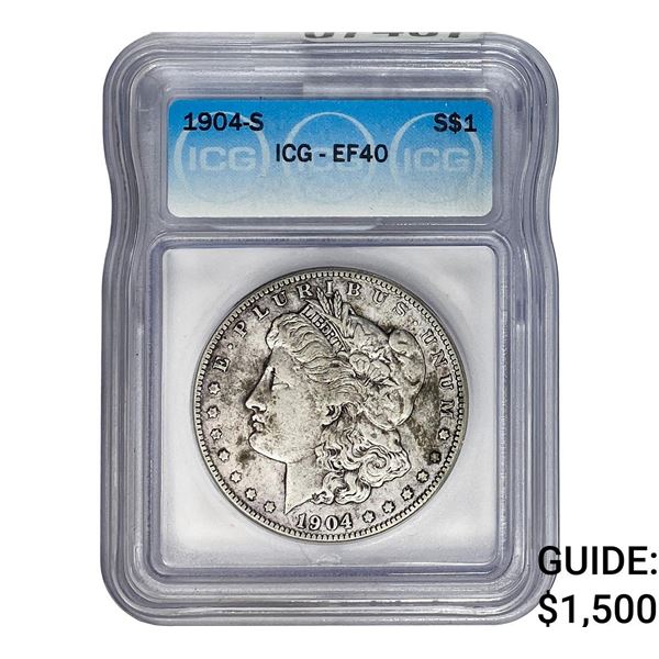 1904-S Morgan Silver Dollar ICG EF40