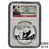 Image 1 : 2012 China Silver 10 Yen Panda NGC MS69 Early Release