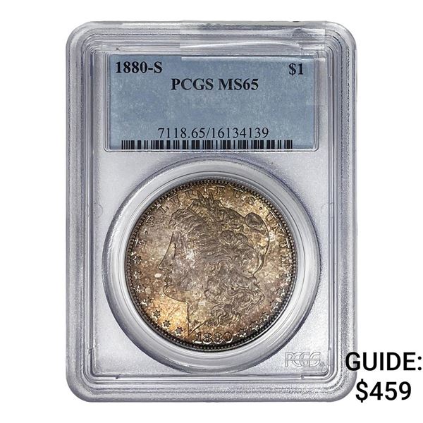 1880-S Morgan Silver Dollar PCGS MS65