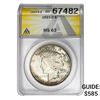 1923-D Silver Peace Dollar ANACS MS63